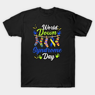 World Down Syndrome Day Awareness Socks T Shirt 21 March T-Shirt